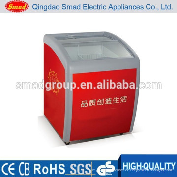 Glass door top glass supermarket small display freezer